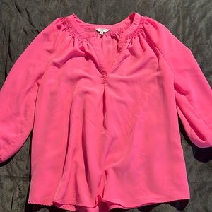 Crown & Ivy Pink Blouse Size Medium